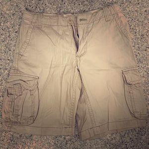 Tan cargo shorts